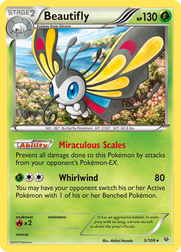 Beautifly (5/108) [XY: Roaring Skies] | Anubis Games and Hobby
