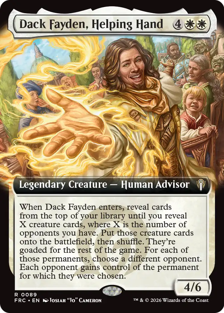Dack Fayden, Helping Hand (Extended Art) [Reality Fracture Commander] | Anubis Games and Hobby