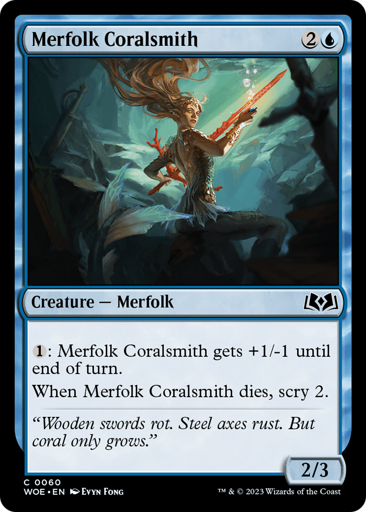 Merfolk Coralsmith [Wilds of Eldraine] | Anubis Games and Hobby