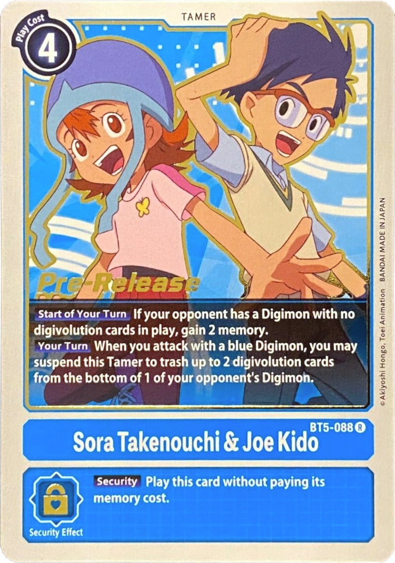 Sora Takenouchi & Joe Kido [BT5-088] [Battle of Omni Pre-Release Promos] | Anubis Games and Hobby