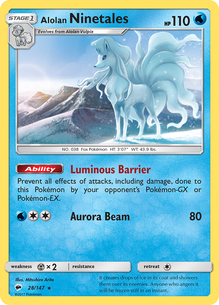 Alolan Ninetales (28/147) [Sun & Moon: Burning Shadows] | Anubis Games and Hobby