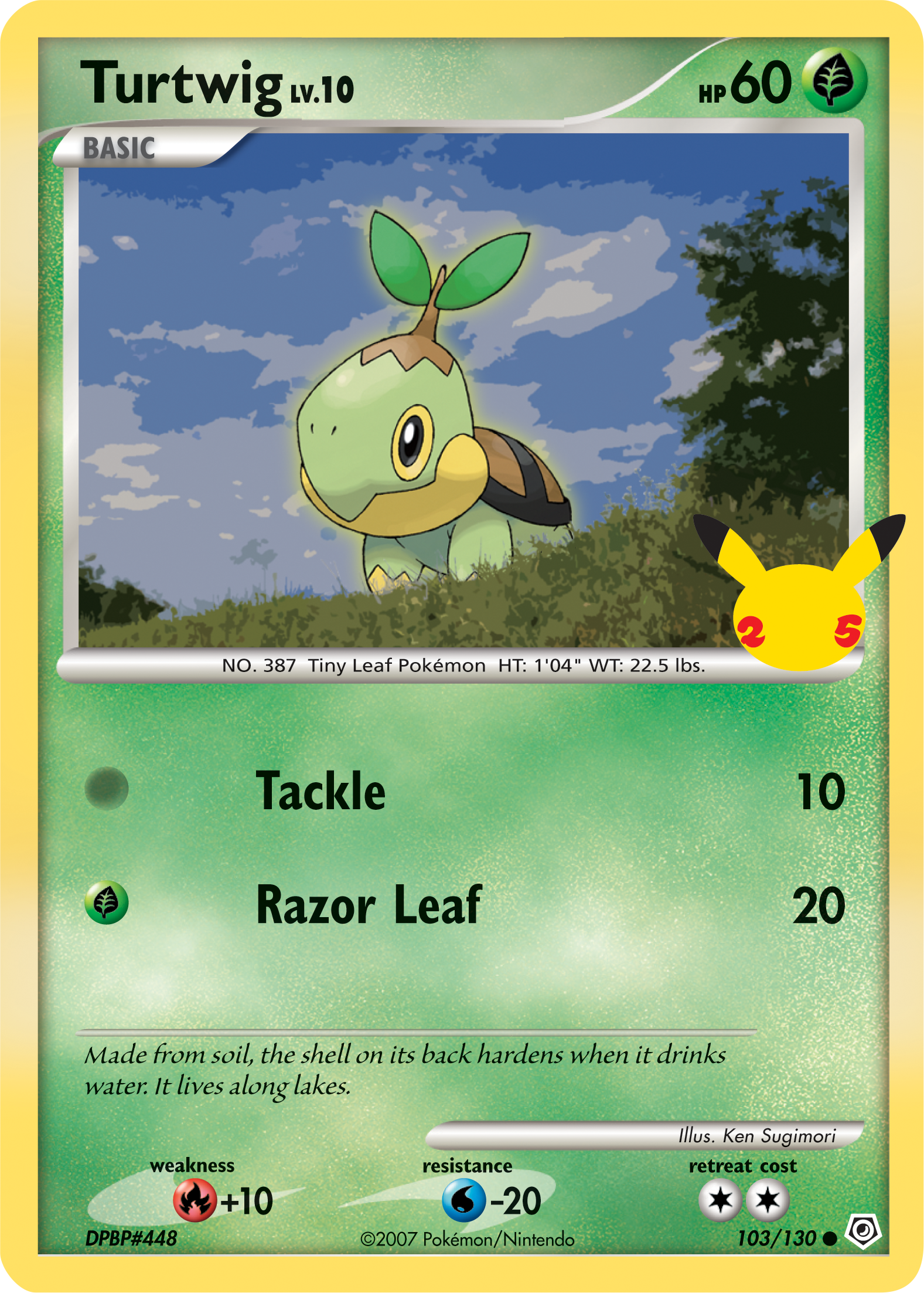 Turtwig (103/130) (Jumbo Card) [First Partner Pack] | Anubis Games and Hobby