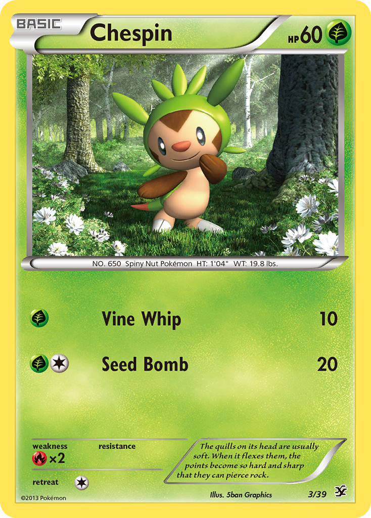 Chespin (3/39) [XY: Kalos Starter Set] | Anubis Games and Hobby