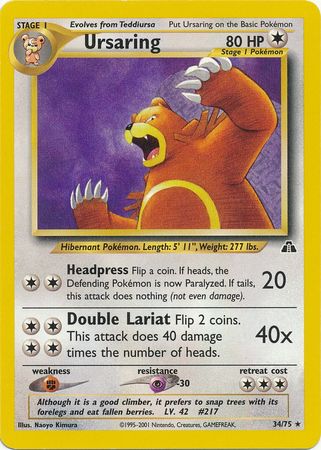 Ursaring (34/75) [Neo Discovery Unlimited] | Anubis Games and Hobby