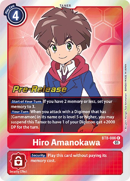 Hiro Amanokawa [BT8-086] [New Awakening Pre-Release Cards] | Anubis Games and Hobby