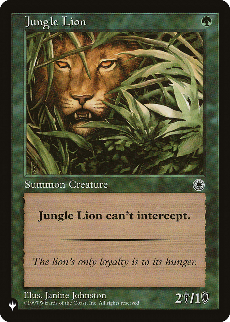 Jungle Lion [The List Reprints] | Anubis Games and Hobby