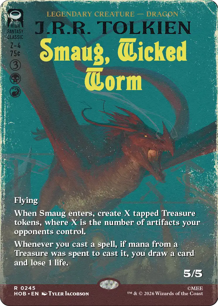 Smaug, Wicked Worm (Borderless) [The Hobbit] | Anubis Games and Hobby