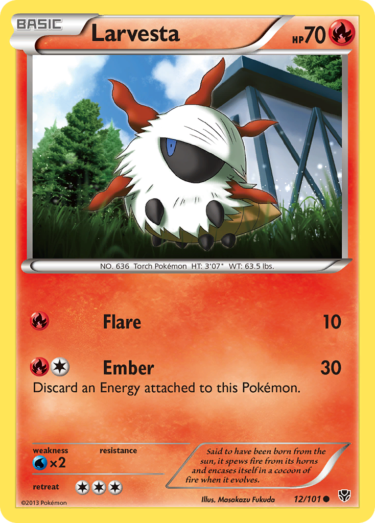 Larvesta (12/101) [Black & White: Plasma Blast] | Anubis Games and Hobby