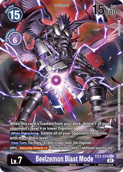 Beelzemon Blast Mode [EX2-074] (Alternate Art) [Digital Hazard] | Anubis Games and Hobby