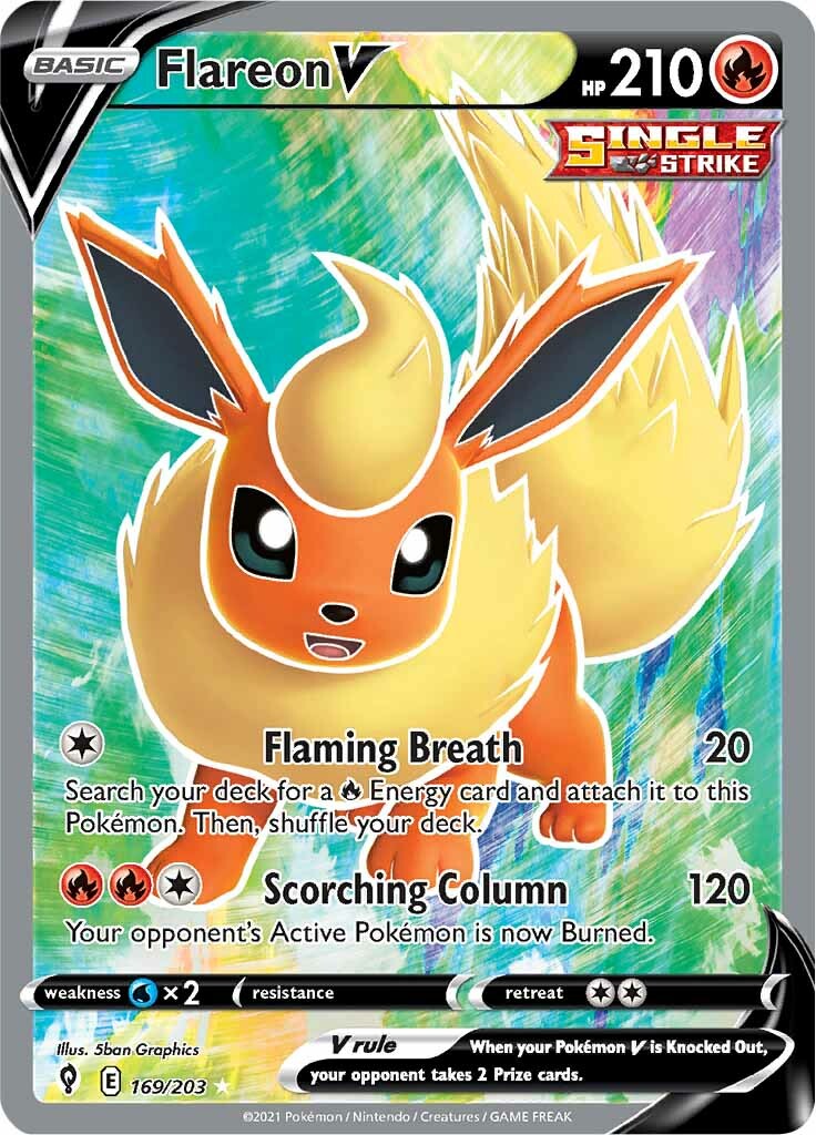 Flareon V (169/203) [Sword & Shield: Evolving Skies] | Anubis Games and Hobby