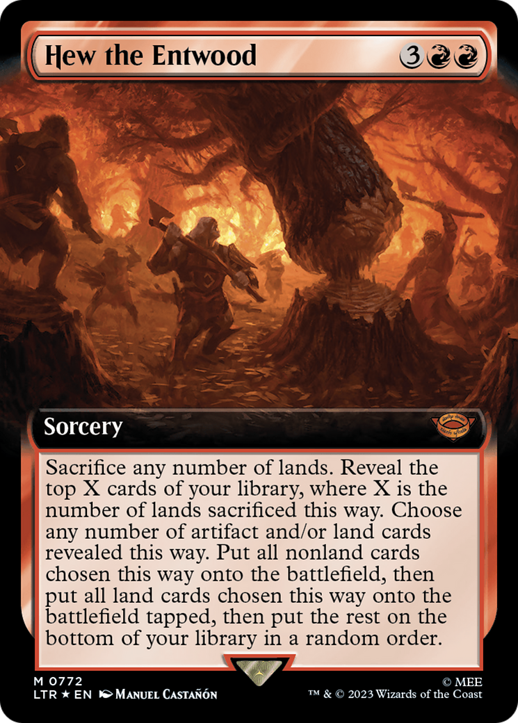 Hew the Entwood (Extended Art) (Surge Foil) [The Lord of the Rings: Tales of Middle-Earth] | Anubis Games and Hobby