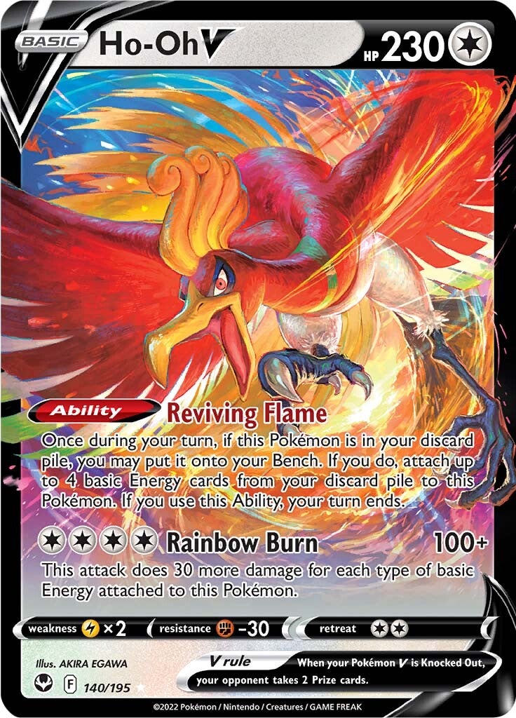 Ho-oh V (140/195) [Sword & Shield: Silver Tempest] | Anubis Games and Hobby