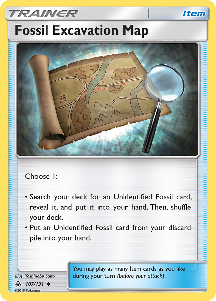 Fossil Excavation Map (107/131) [Sun & Moon: Forbidden Light] | Anubis Games and Hobby