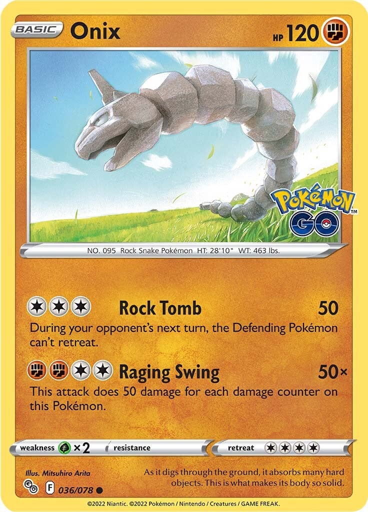 Onix (036/078) [Pokémon GO] | Anubis Games and Hobby