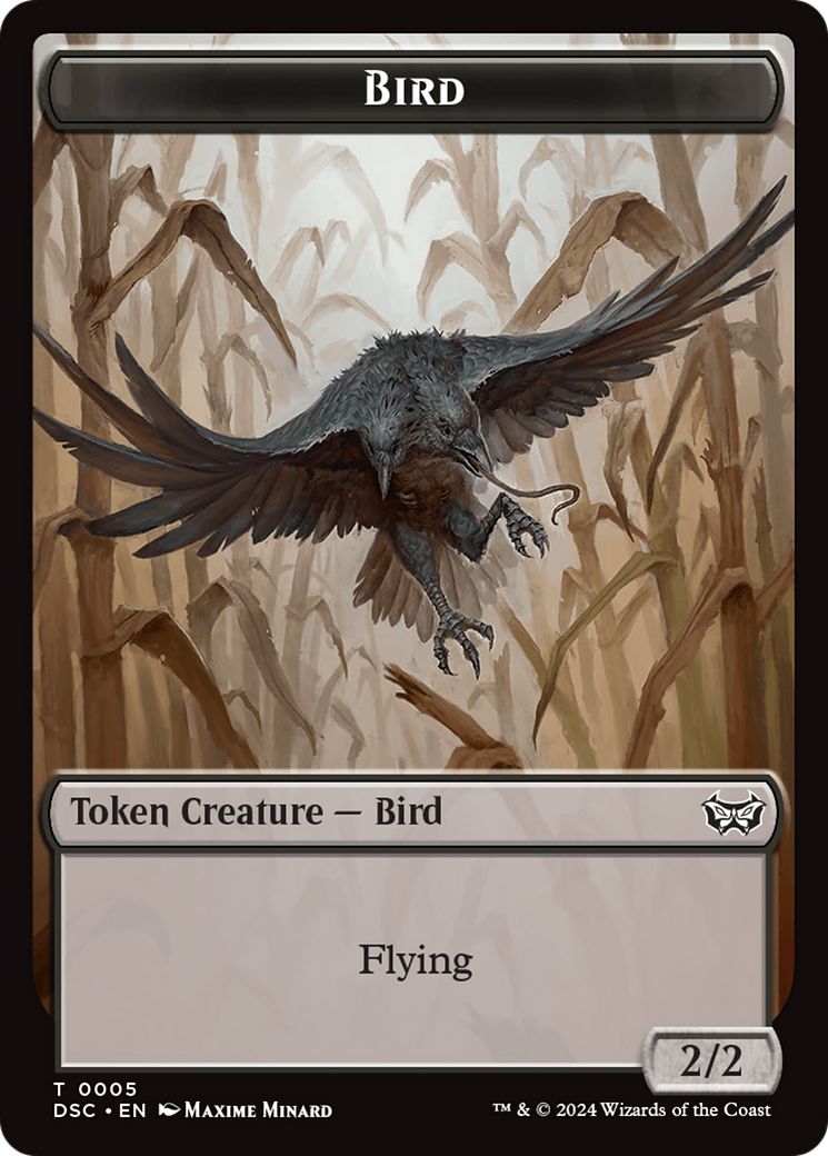 Elemental // Bird Double-Sided Token [Duskmourn: House of Horror Commander Tokens] | Anubis Games and Hobby