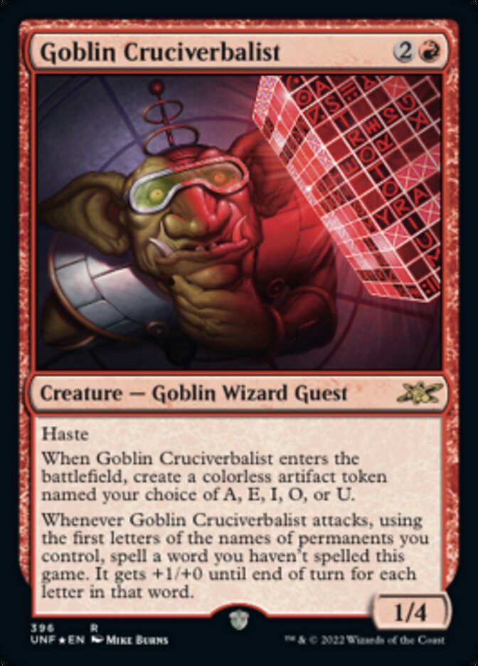Goblin Cruciverbalist (Galaxy Foil) [Unfinity] | Anubis Games and Hobby