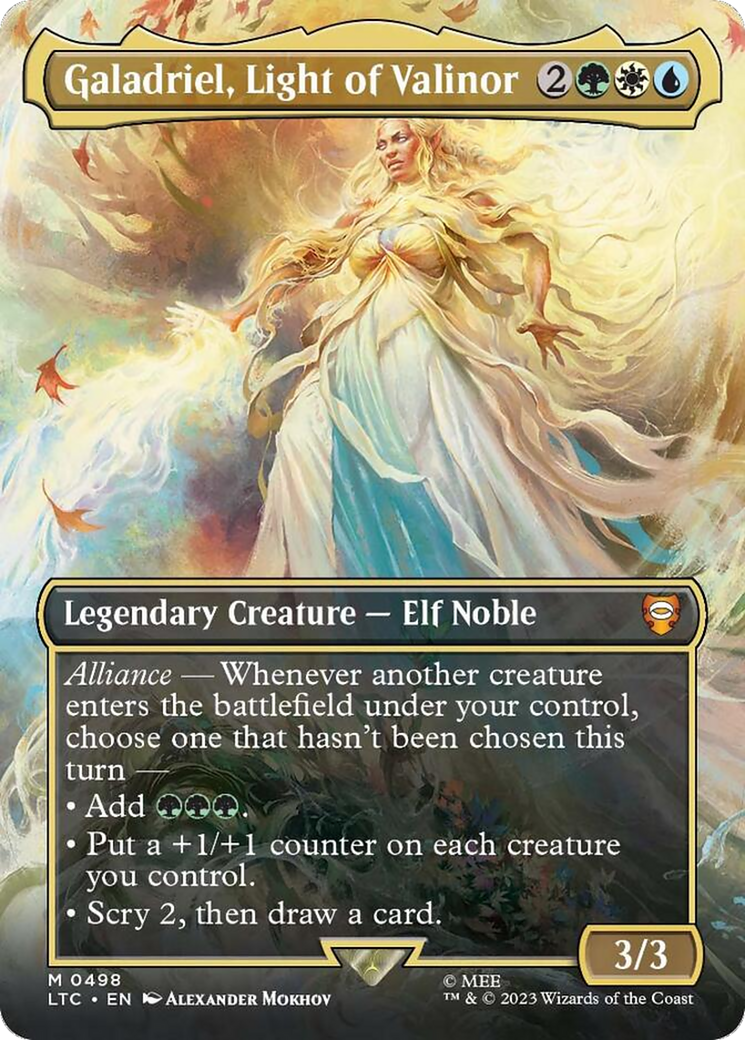 Galadriel, Light of Valinor (Borderless) [The Lord of the Rings: Tales of Middle-Earth Commander] | Anubis Games and Hobby