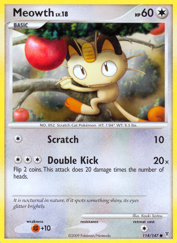 Meowth (114/147) [Platinum: Supreme Victors] | Anubis Games and Hobby