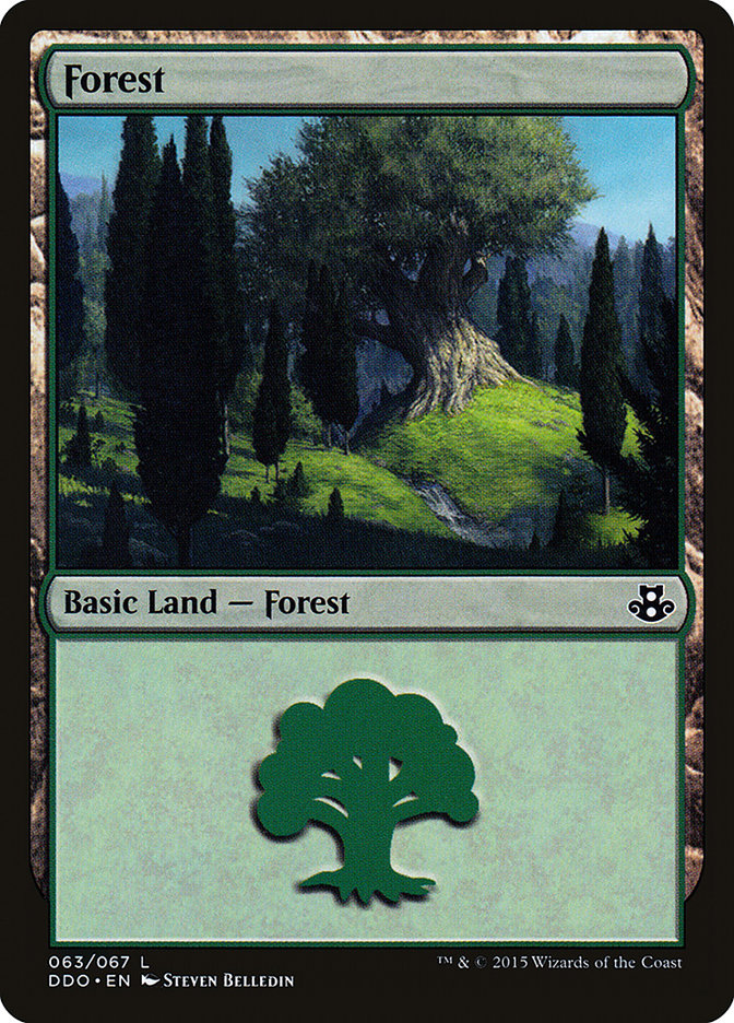 Forest (63) [Duel Decks: Elspeth vs. Kiora] | Anubis Games and Hobby