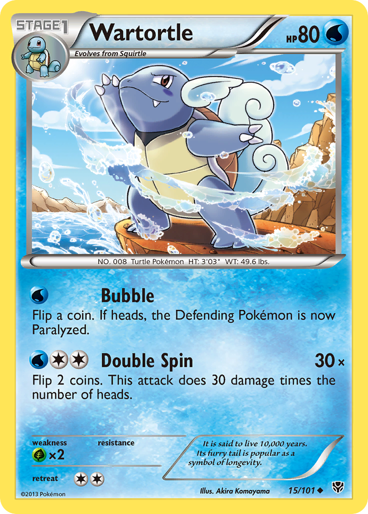 Wartortle (15/101) [Black & White: Plasma Blast] | Anubis Games and Hobby