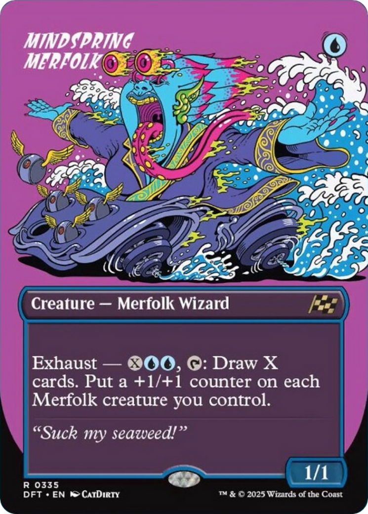 Mindspring Merfolk (Borderless) [Aetherdrift] | Anubis Games and Hobby