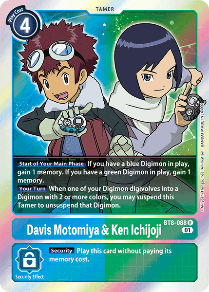 Davis Motomiya & Ken Ichijoji [BT8-088] [New Awakening] | Anubis Games and Hobby