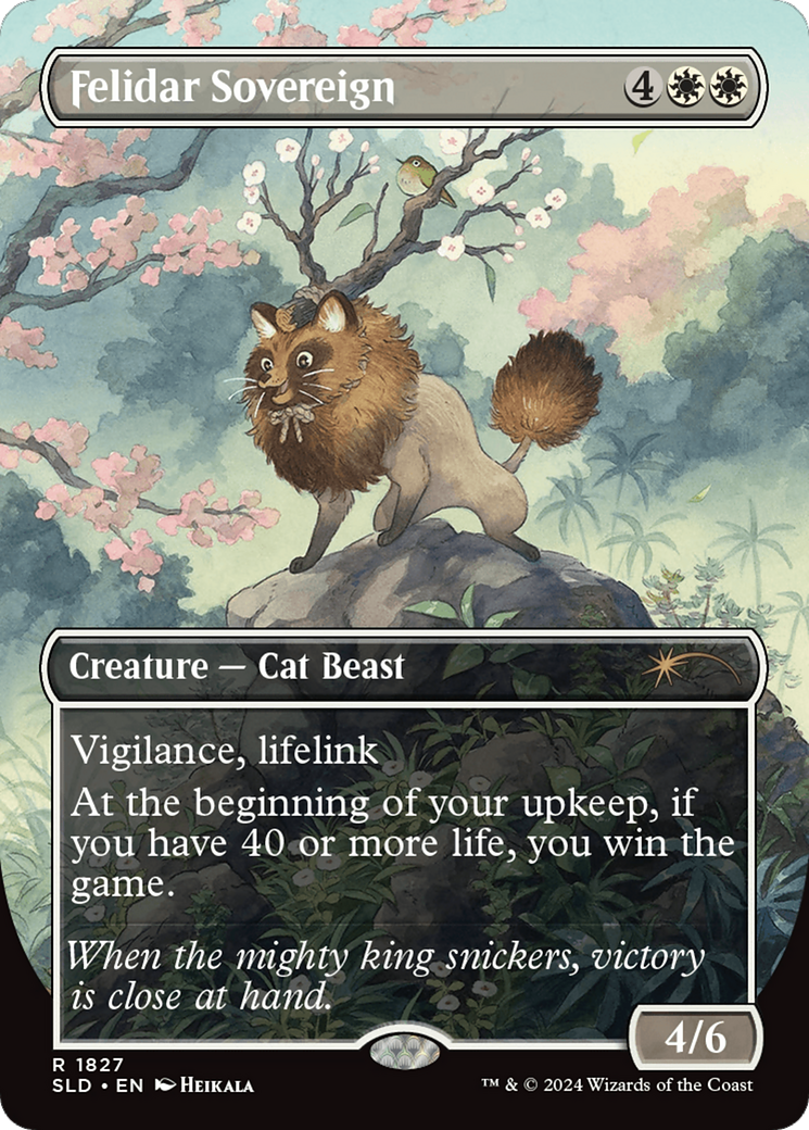 Felidar Sovereign (1827) (Rainbow Foil) [Secret Lair Drop Series] | Anubis Games and Hobby