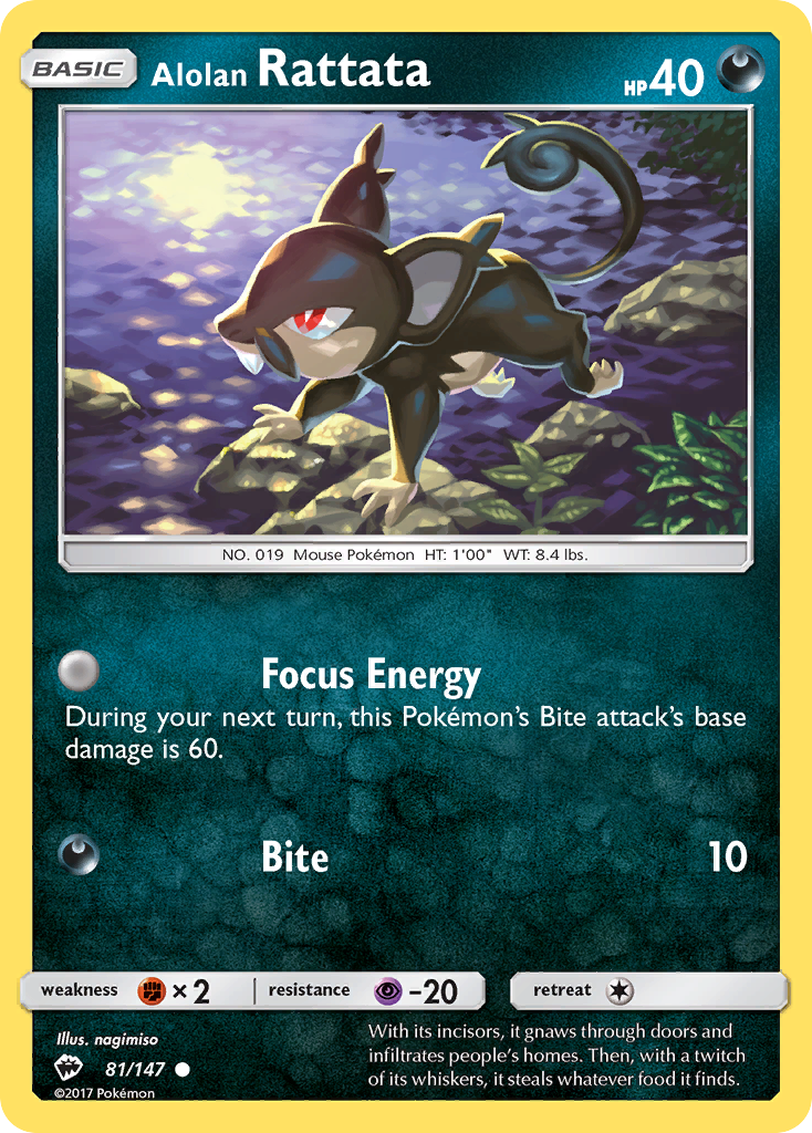 Alolan Rattata (81/147) [Sun & Moon: Burning Shadows] | Anubis Games and Hobby