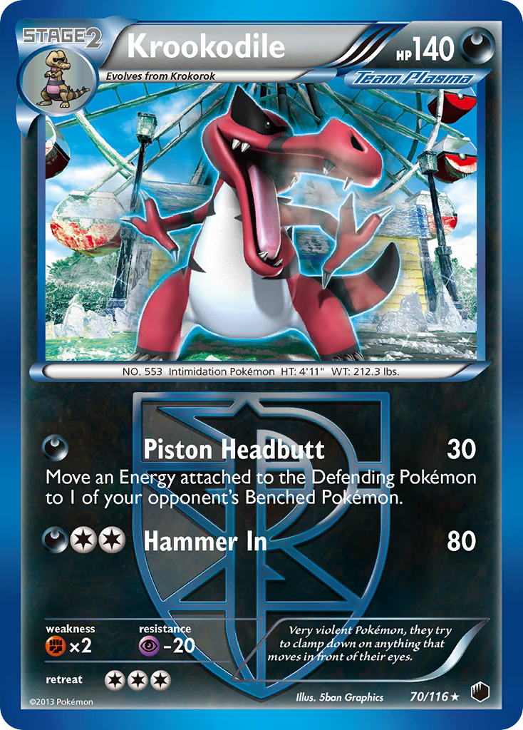 Krookodile (70/116) [Black & White: Plasma Freeze] | Anubis Games and Hobby