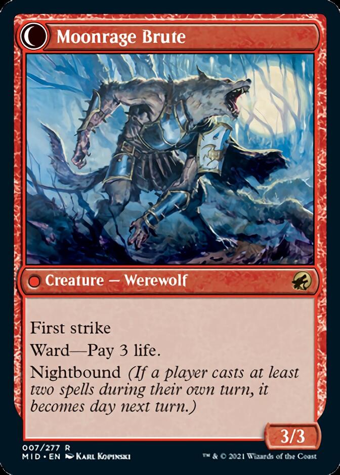 Brutal Cathar // Moonrage Brute [Innistrad: Midnight Hunt] | Anubis Games and Hobby