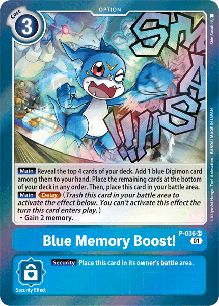 Blue Memory Boost! [P-036] [Promotional Cards] | Anubis Games and Hobby