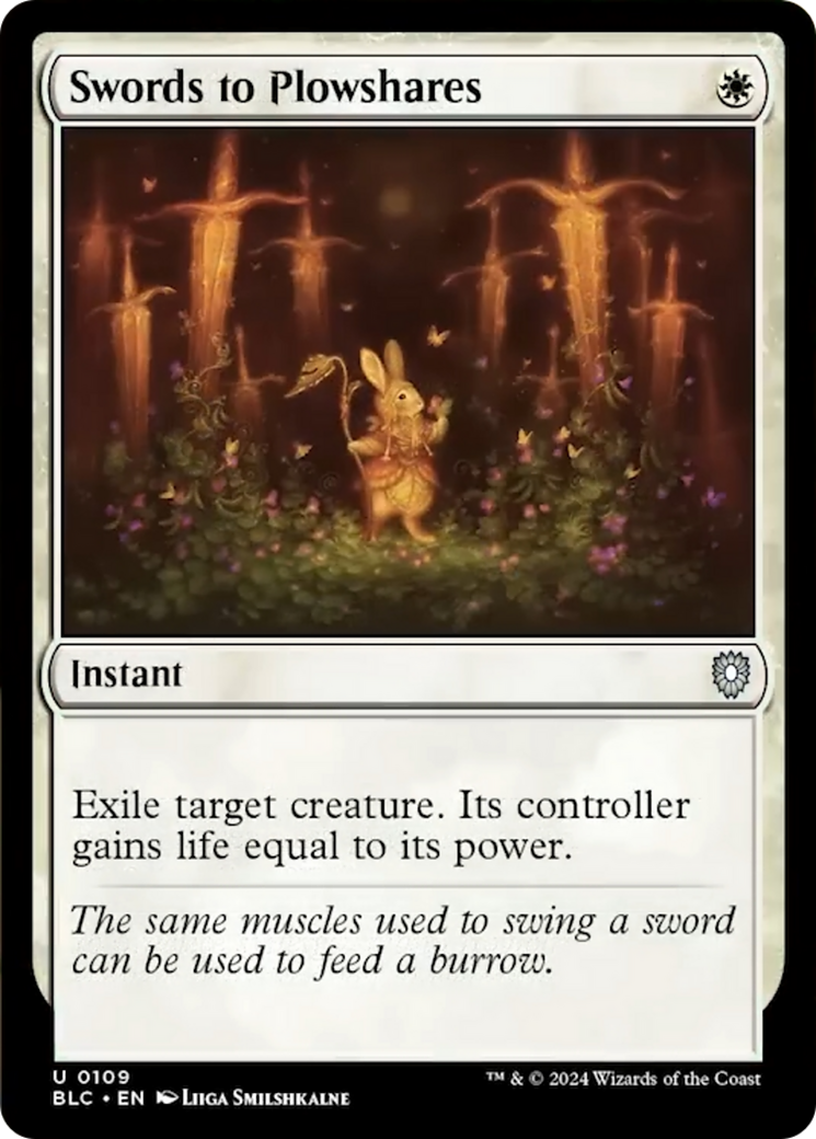 Swords to Plowshares [Bloomburrow Commander] | Anubis Games and Hobby