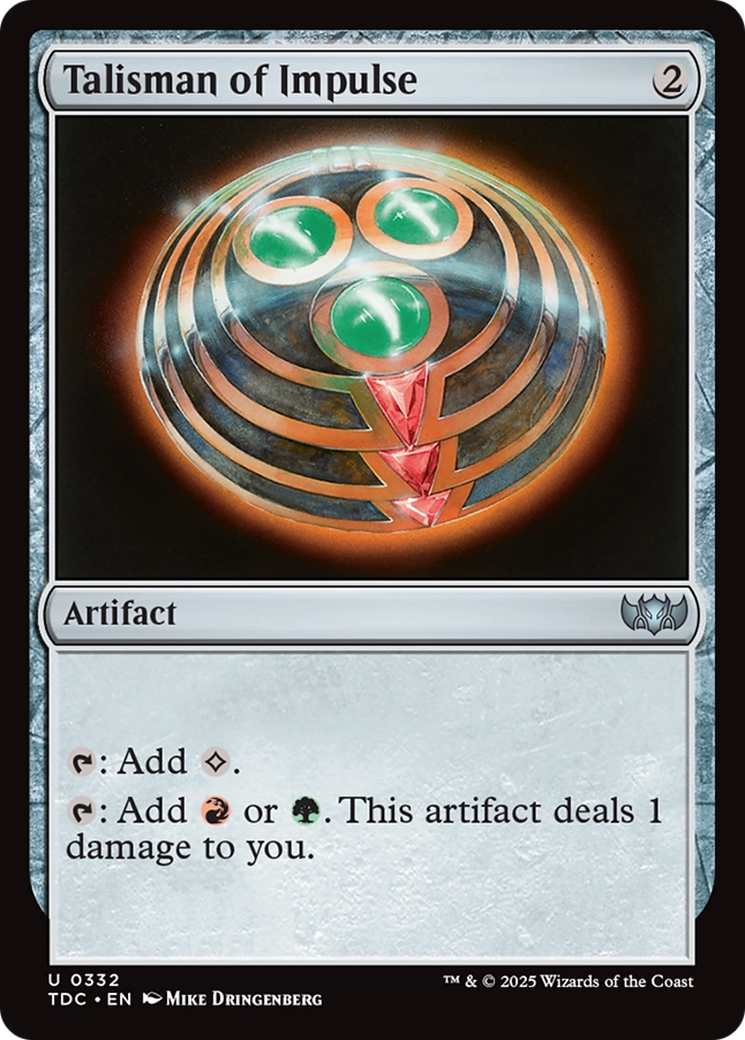 Talisman of Impulse [Tarkir: Dragonstorm Commander] | Anubis Games and Hobby