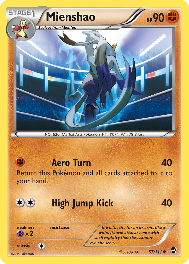 Mienshao (57/111) [XY: Furious Fists] | Anubis Games and Hobby