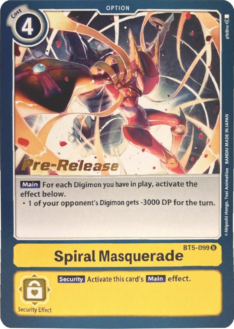 Spiral Masquerade [BT5-099] [Battle of Omni Pre-Release Promos] | Anubis Games and Hobby