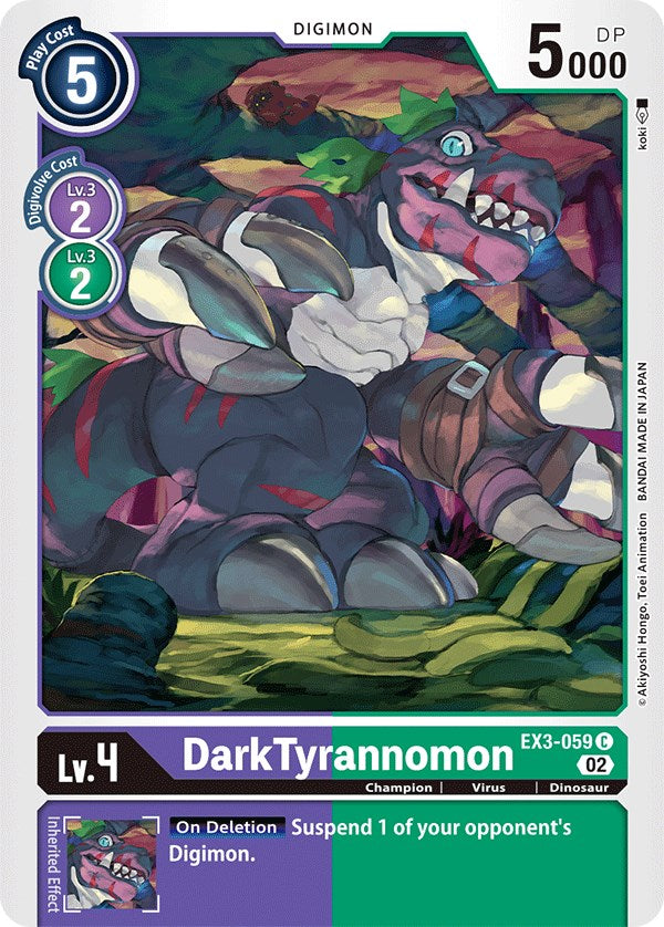 DarkTyrannomon [EX3-059] [Draconic Roar] | Anubis Games and Hobby