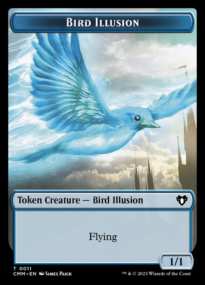 Thopter // Bird Illusion Double-Sided Token [Commander Masters Tokens] | Anubis Games and Hobby