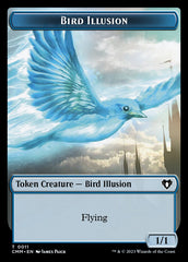 Treasure // Bird Illusion Double-Sided Token [Commander Masters Tokens] | Anubis Games and Hobby