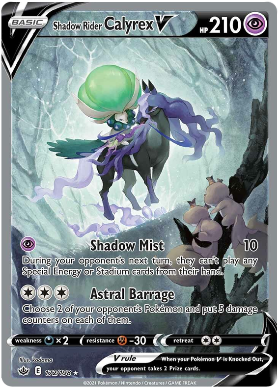 Shadow Rider Calyrex V (172/198) [Sword & Shield: Chilling Reign] | Anubis Games and Hobby