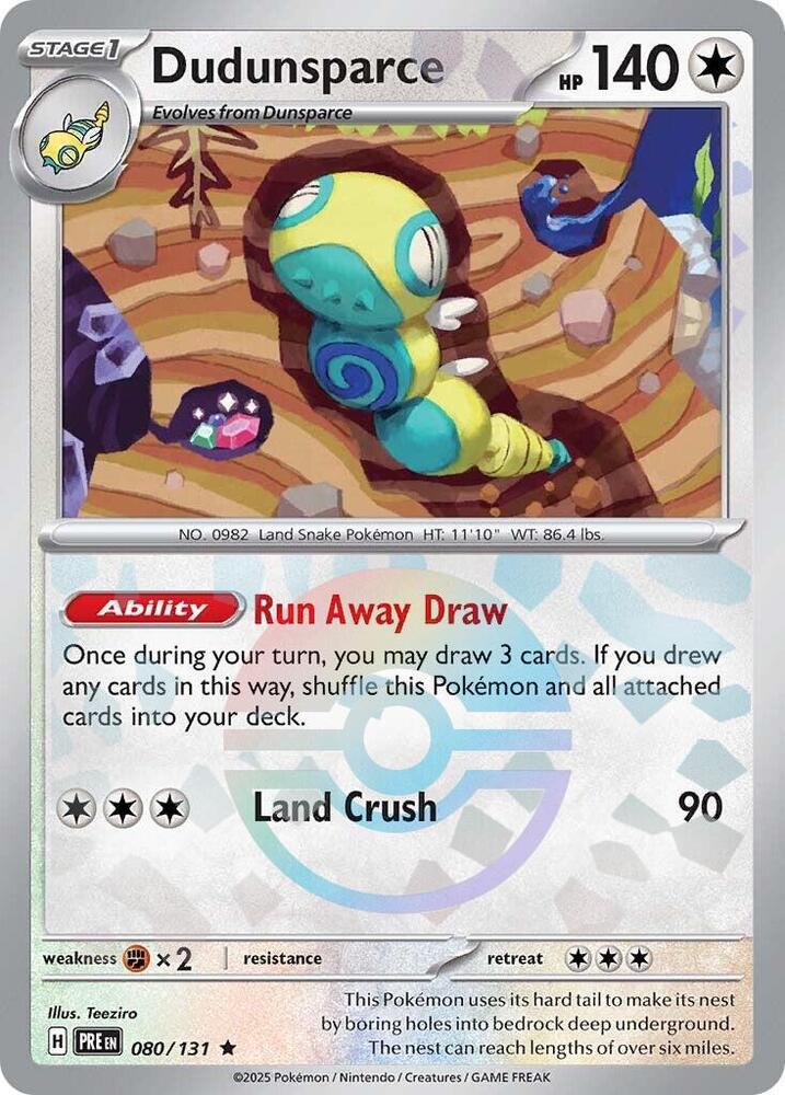 Dudunsparce (080/131) (Poke Ball Pattern) [Scarlet & Violet: Prismatic Evolutions] | Anubis Games and Hobby