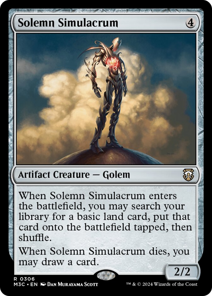 Solemn Simulacrum (Ripple Foil) [Modern Horizons 3 Commander] | Anubis Games and Hobby