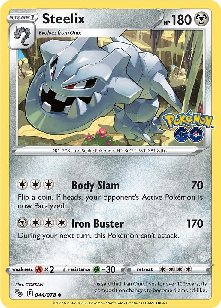 Steelix (044/078) [Pokémon GO] | Anubis Games and Hobby