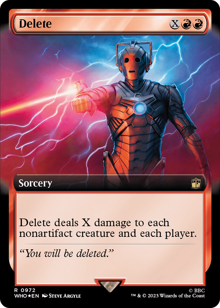 Delete (Extended Art) (Surge Foil) [Doctor Who] | Anubis Games and Hobby