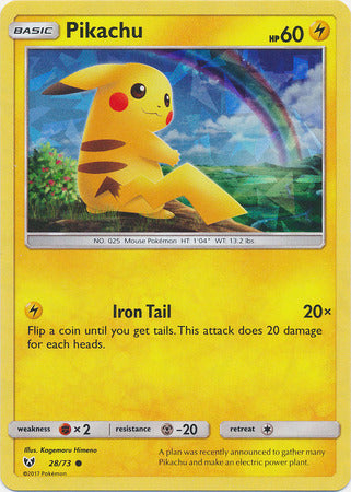 Pikachu (28/73) (Cracked Ice Holo) [Miscellaneous Cards] | Anubis Games and Hobby