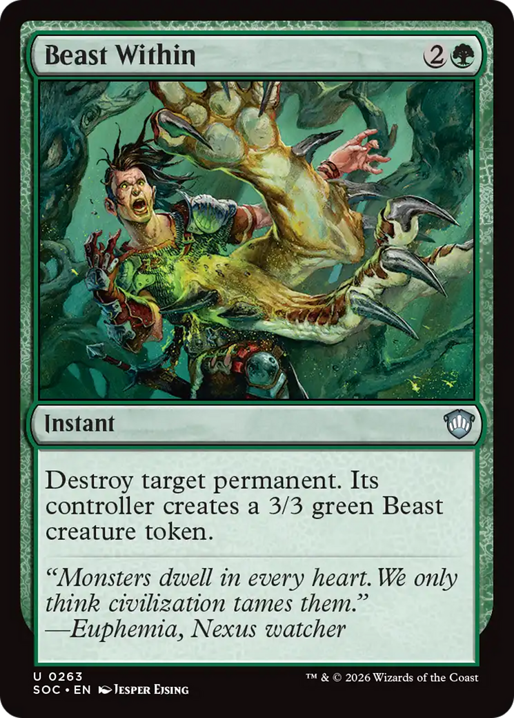 Beast Within [Secrets of Strixhaven Commander] | Anubis Games and Hobby