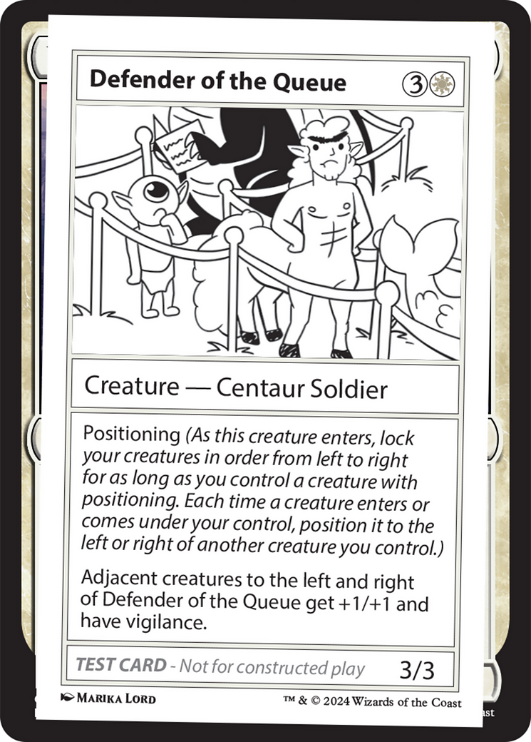 Defender of the Queue [Mystery Booster 2 Playtest Cards] | Anubis Games and Hobby