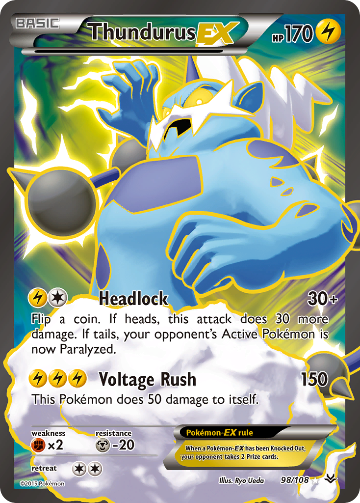 Thundurus EX (98/108) [XY: Roaring Skies] | Anubis Games and Hobby