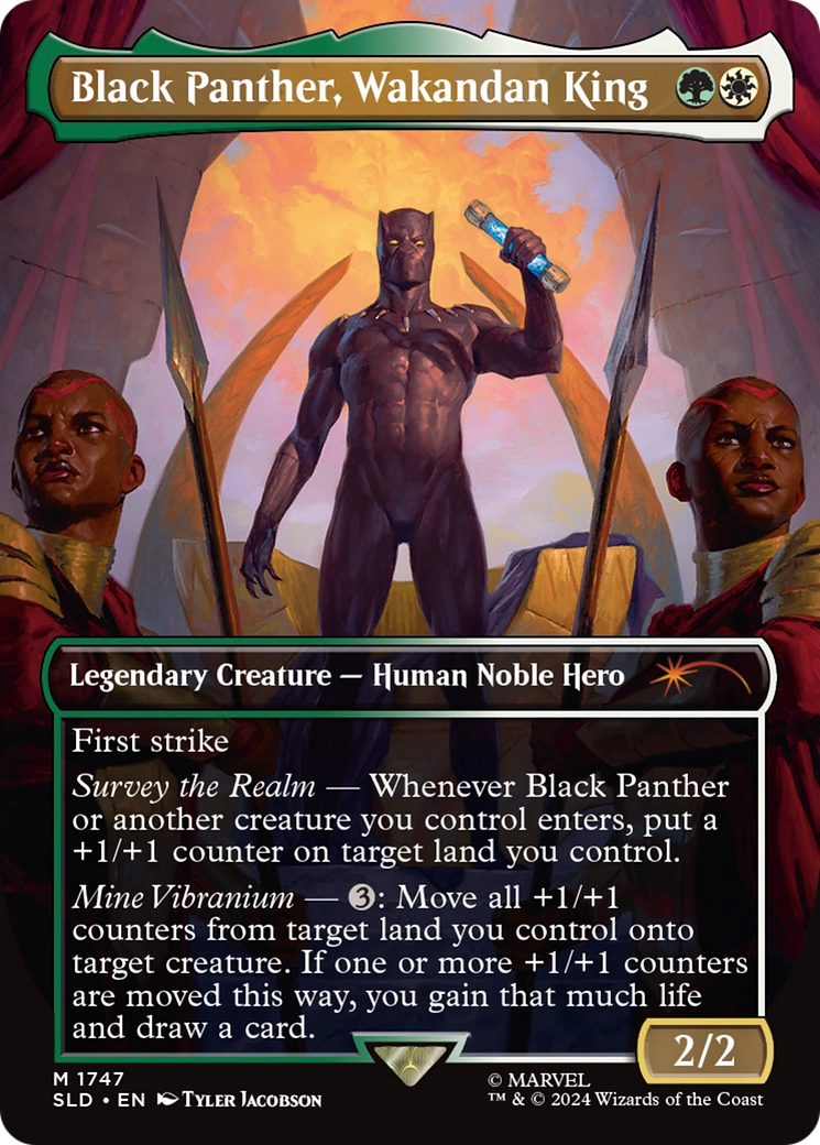 Black Panther, Wakandan King (Rainbow Foil) [Secret Lair Drop Series] | Anubis Games and Hobby