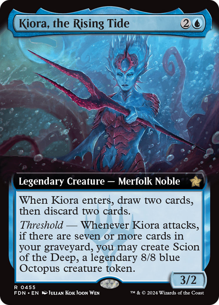 Kiora, the Rising Tide (Extended Art) [Foundations] | Anubis Games and Hobby