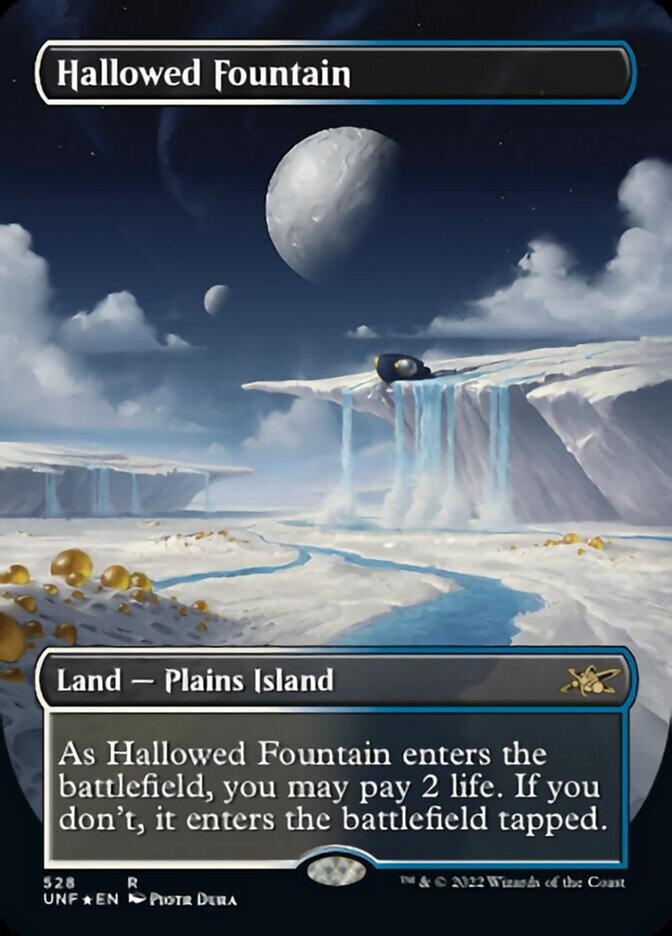 Hallowed Fountain (Borderless) (Galaxy Foil) [Unfinity] | Anubis Games and Hobby